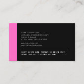 はっきりしたレトロカラーブロック – ブラックピンク、ロゴなし 名刺 (正面)