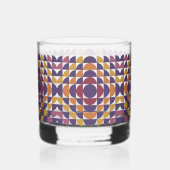 はっきりしたレトロサークル岩ガラス | 世紀半ば ウイスキーグラス (正面)