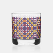 はっきりしたレトロサークル岩ガラス | 世紀半ば ウイスキーグラス (裏面)