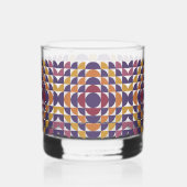 はっきりしたレトロサークル岩ガラス | 世紀半ば ウイスキーグラス (左)