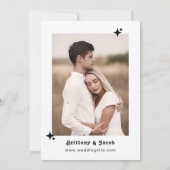 はっきりしたレトロシック結婚式招待状 招待状 (裏面)