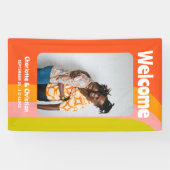 はっきりしたレトロシトラスウェルカム結婚ズ 横断幕 (横)