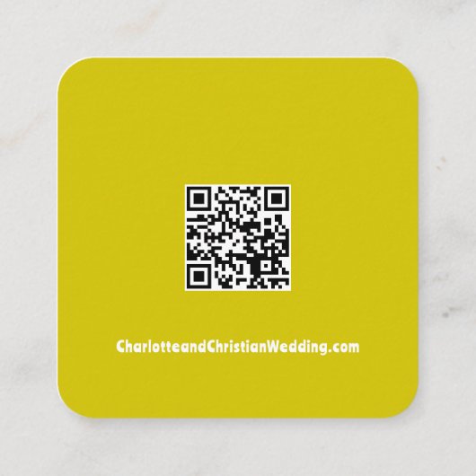 はっきりしたレトロシトラス結婚ズ エンクロージャーカード (裏面)