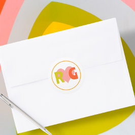 はっきりしたレトロシトラス結婚ズ ラウンドシール