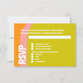 はっきりしたレトロシトラス結婚ズ 出欠カード (正面)