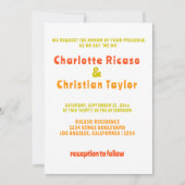 はっきりしたレトロシトラス結婚ズ 招待状 (正面)