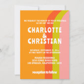 はっきりしたレトロシトラス結婚ズ 招待状 (正面)