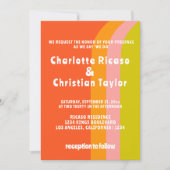 はっきりしたレトロシトラス結婚ズ 招待状 (正面)