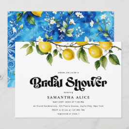 はっきりしたレトロスクリプイタリアントPosianoブライダルシャワー 招待状