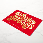 はっきりしたレトロスクリプト 箔シーズンカード (回転した状態)