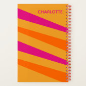 はっきりしたレトロストライプモノグラム ノートブック (裏面)