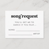はっきりしたレトロス結婚クリプトの歌のリクエスト エンクロージャーカード (正面)