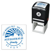 はっきりしたレトロマウンテンラウンド差出人住所 セルフインキングスタンプ (インサイチュ)