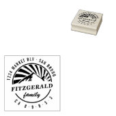 はっきりしたレトロマウンテンラウンド差出人住所 ラバースタンプ (押印)