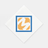 はっきりしたレトロメトロMロゴアーバントランジットエンブレム スタンダードランチョンナプキン (角)