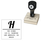 はっきりしたレトロモダン差出人住所 ラバースタンプ (押印)