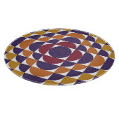 はっきりしたレトロ円化粧ガラス板 カッティングボード (角)