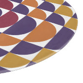 はっきりしたレトロ円化粧ガラス板 カッティングボード (角)