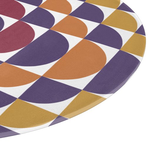 はっきりしたレトロ円化粧ガラス板 カッティングボード (角)