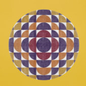 はっきりしたレトロ円化粧ガラス板 カッティングボード