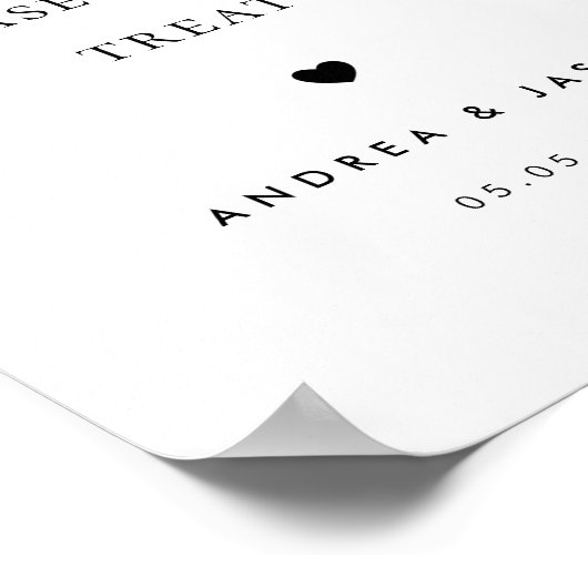 はっきりしたレトロ台本の愛は甘い結婚好意のサイン ポスター (角)