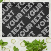 はっきりしたレトロ名モダンまたはワードパターン キッチンタオル (折り畳み)