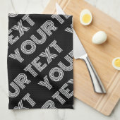はっきりしたレトロ名モダンまたはワードパターン キッチンタオル (四つ折り)