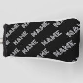 はっきりしたレトロ名モダンまたはワードパターン ゴルフヘッドカバー (正面)