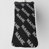 はっきりしたレトロ名モダンまたはワードパターン ゴルフヘッドカバー (回転90)