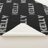 はっきりしたレトロ名モダンまたはワードパターン シェルパブランケット (3/4)