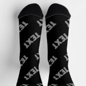 はっきりしたレトロ名モダンまたはワードパターン ソックス (上部)