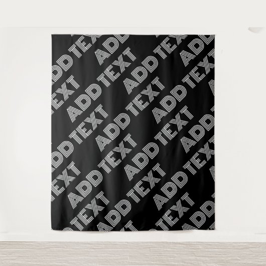 はっきりしたレトロ名モダンまたはワードパターン タペストリー (正面)