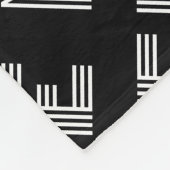 はっきりしたレトロ名モダンまたはワードパターン フリースブランケット (角)