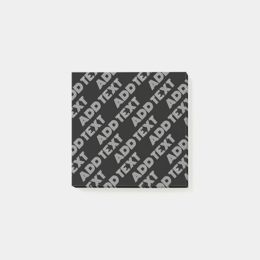 はっきりしたレトロ名モダンまたはワードパターン ポストイット (正面)