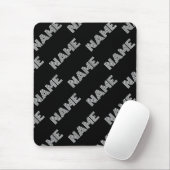 はっきりしたレトロ名モダンまたはワードパターン マウスパッド (マウス)