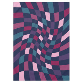 はっきりしたレトロ市松模様に型 テーブルクロス