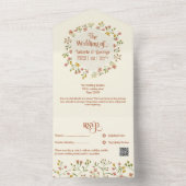 はっきりしたレトロ自然音 |すべて結婚を1回で オールインワン招待状 (内側)