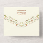 はっきりしたレトロ自然音 |すべて結婚を1回で オールインワン招待状 (裏面)