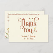 はっきりしたレトロ自然音 |サンキューカード 出欠カード (正面/裏面)