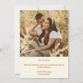 はっきりしたレトロ自然音 |日付の保存 招待状 (裏面)