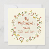 はっきりしたレトロ自然音 |結婚式招待状カード 招待状 (正面)