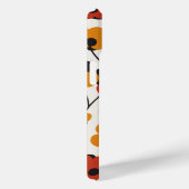 はっきりしたレトロ花柄レッド、オレンジ、ブラック Case-Mate iPhoneケース (裏面 / 右)