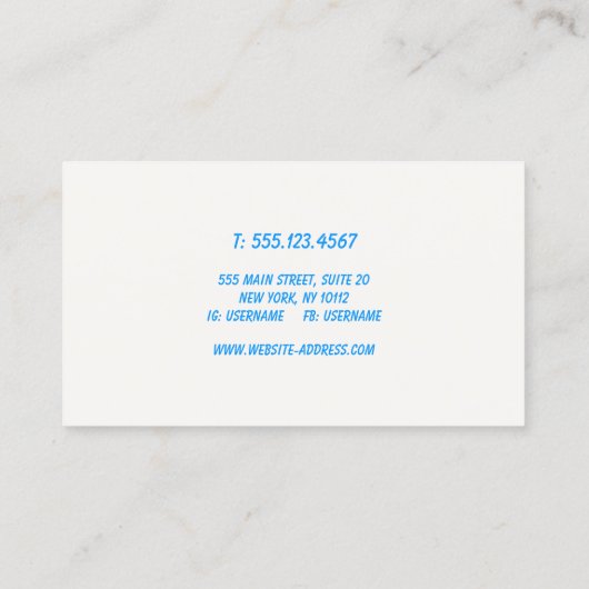 はっきりしたレトロ赤手書きスクリプトタイポグラフィ 名刺 (裏面)