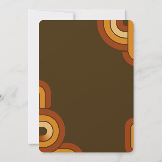 はっきりしたレトロ1970結婚年代 招待状 (裏面)