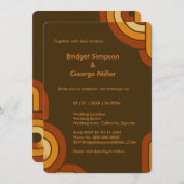 はっきりしたレトロ1970結婚年代 招待状 (正面/裏面)