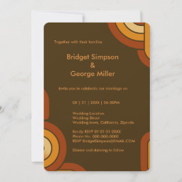 はっきりしたレトロ1970結婚年代 招待状