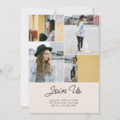 はっきりしたレトロ2024年卒業招待状 招待状 (裏面)