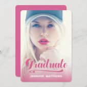 はっきりしたレトロ2|卒業パーティー招待状 招待状 (正面/裏面)