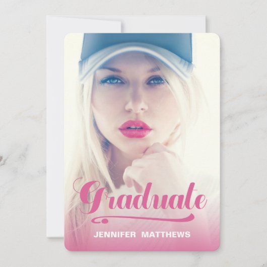 はっきりしたレトロ2|卒業パーティー招待状 招待状 (正面)