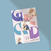 はっきりしたレトロ3写真の卒業発表 案内状